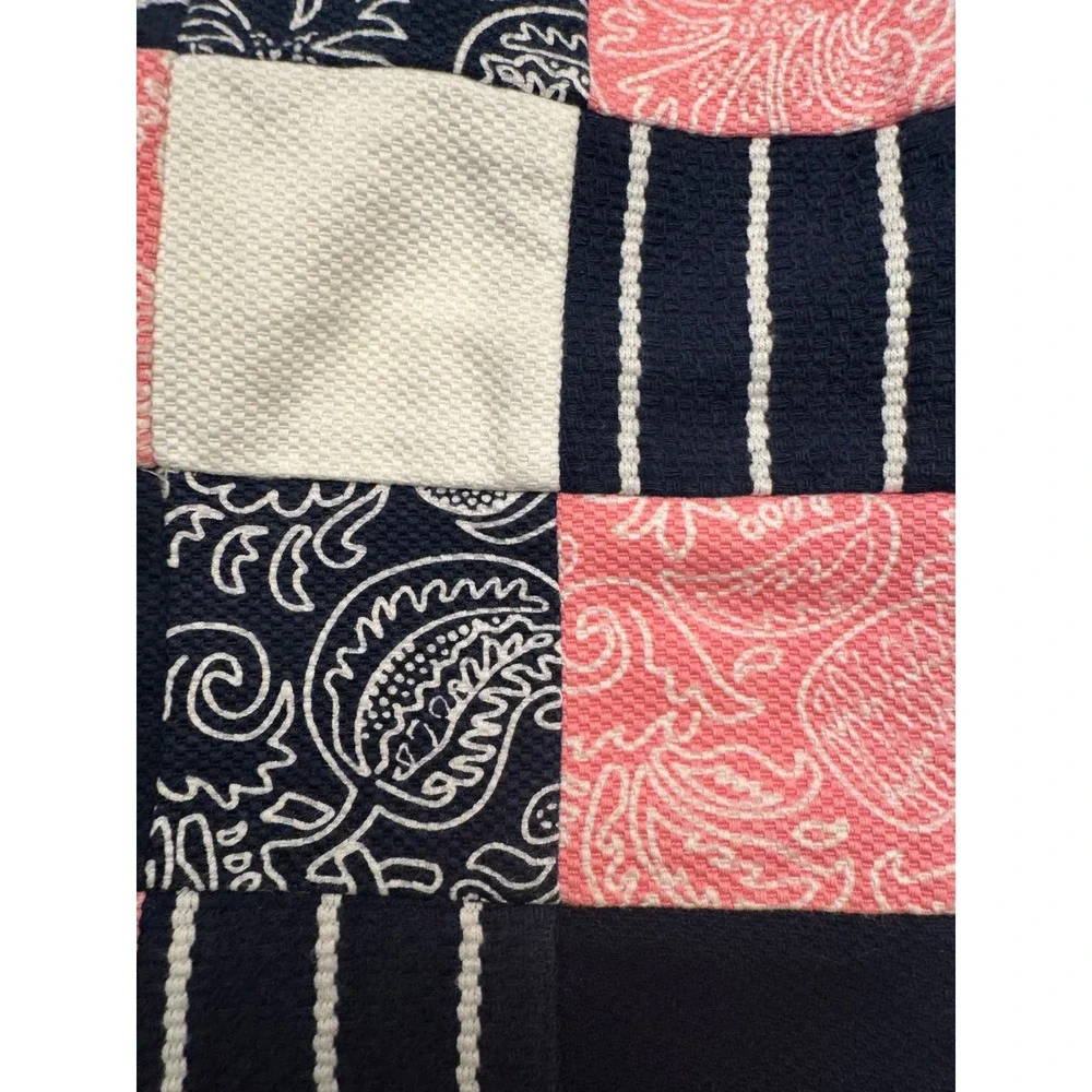 Vineyard Vines Patchwork Mini Skirt Pink Navy White Preppy‎ Size 6